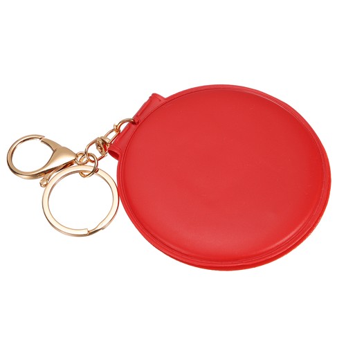 Mini keychain mirror pu - keychain, mirror,