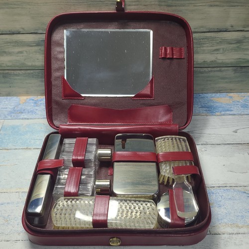 Vintage red leather ladies - leather,
