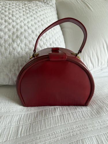 Vintage 1950s homa red - red, leather