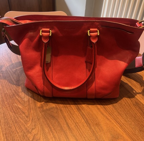 Coach red leather - coach,