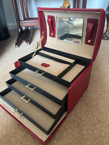 Vintage red leather - vintage, vanity